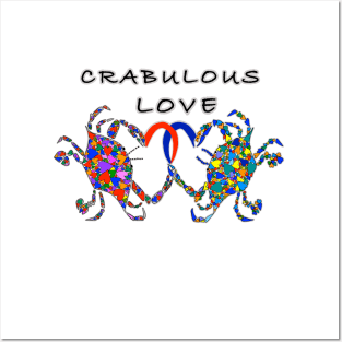 Crab Lover Gift, Crabulous Love Posters and Art